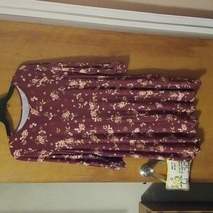 Long Sleeved Tshirt Dress: XXL: TC20